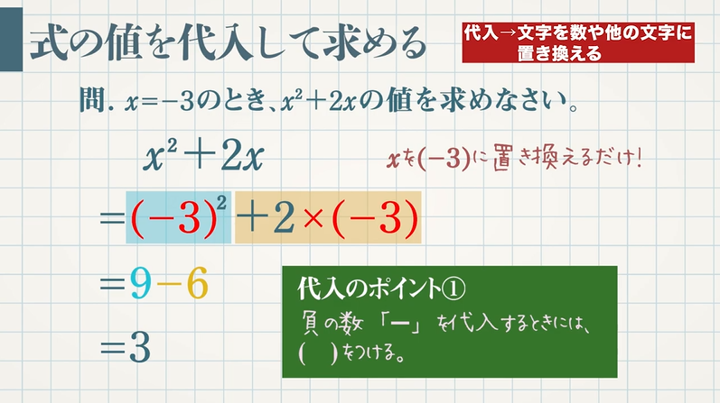 式の値(代入のポイント) | 教遊者