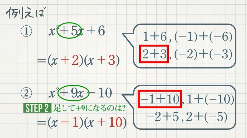 因数分解 公式 教遊者